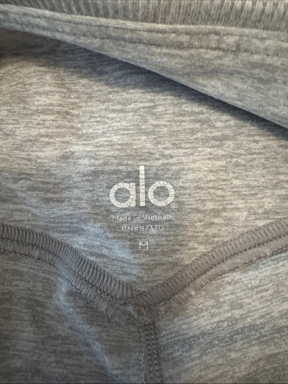 ALO Yoga High-Rise Ribbed Grey Athletic Shorts